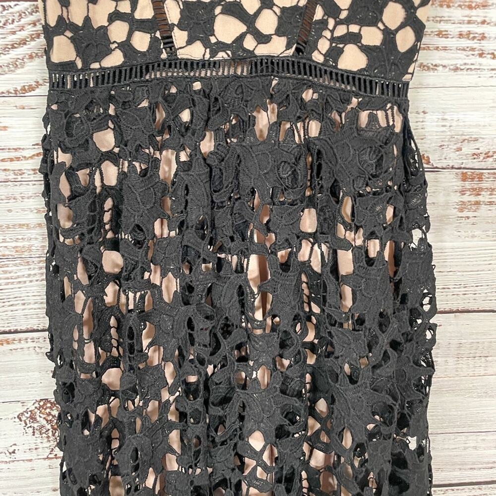 Aqua Black Sweetheart Neckline Lace Cami Midi Dress, EUC, Size XS, MSRP $148 - Picture 9 of 10